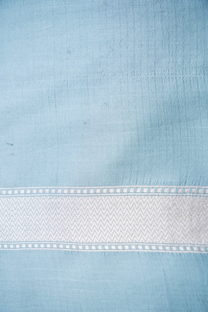 Light Blue Shikargah Handwoven Pure Silk Kadhua Brocade Banarasi Saree