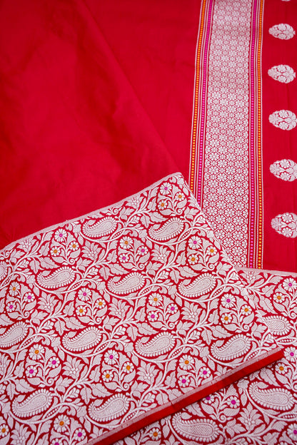 Red Handwoven Pure Silk Banarasi Saree