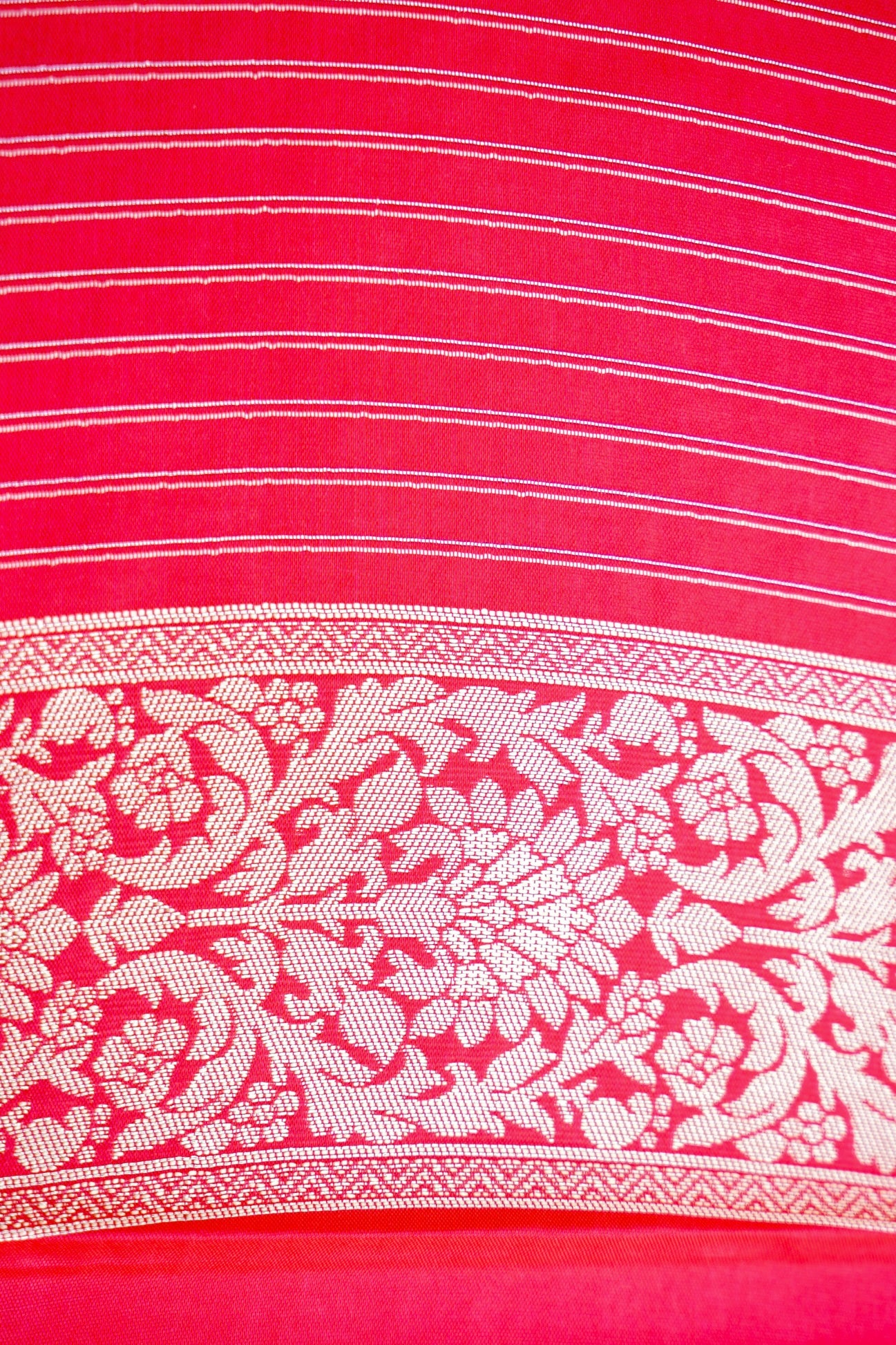 Pink Banarasi Silk Saree with Zari Floral Jaal