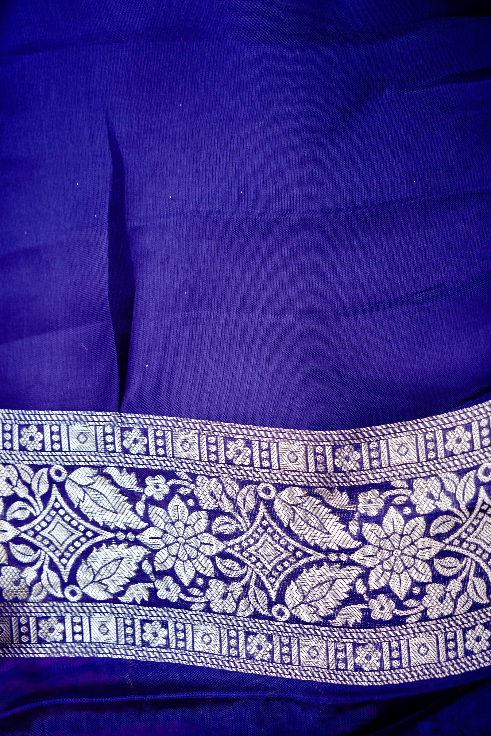 Purple Crepe Silk Banarasi Saree with Meenakari Zari Work