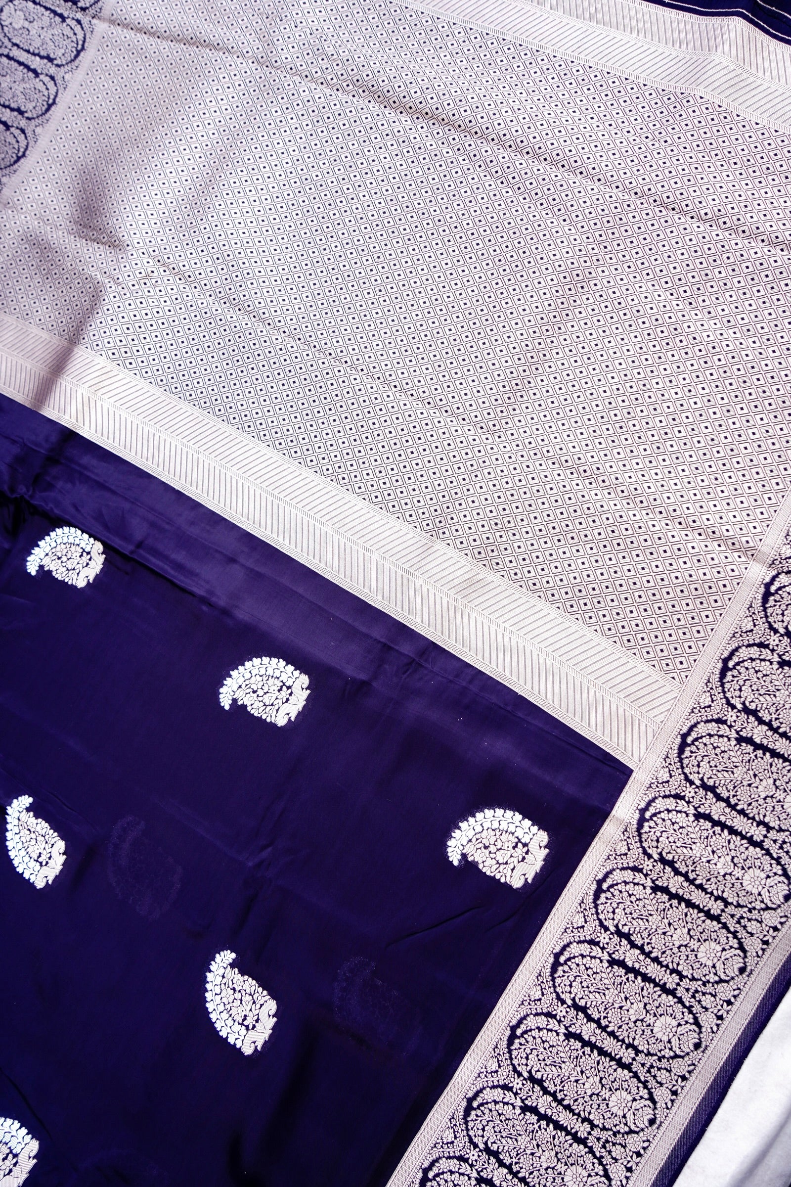 Black Sona- Rupa Buti Crepe Banarasi Saree