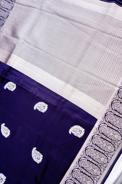 Black Sona- Rupa Buti Crepe Banarasi Saree