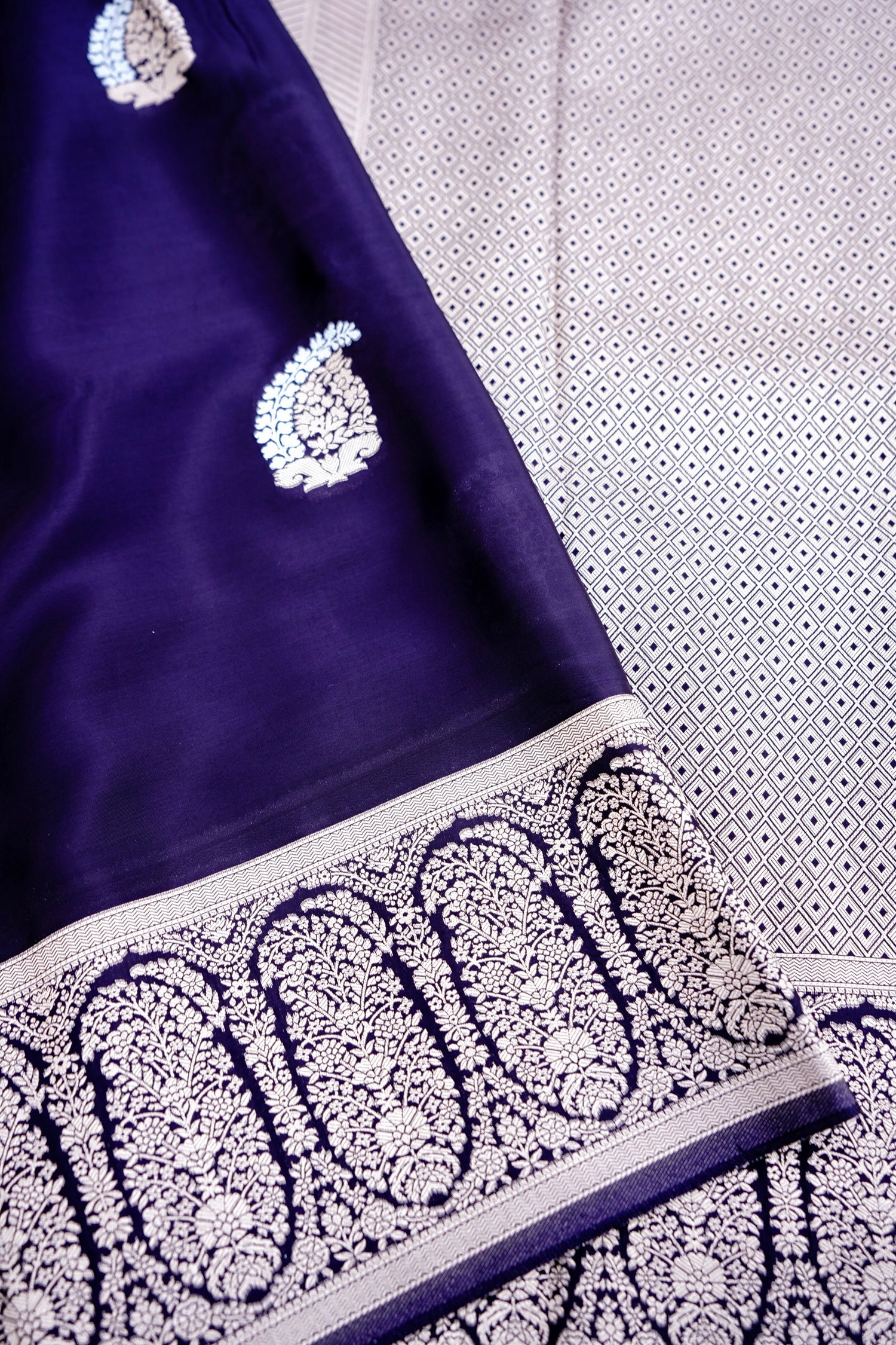 Black Sona- Rupa Buti Crepe Banarasi Saree