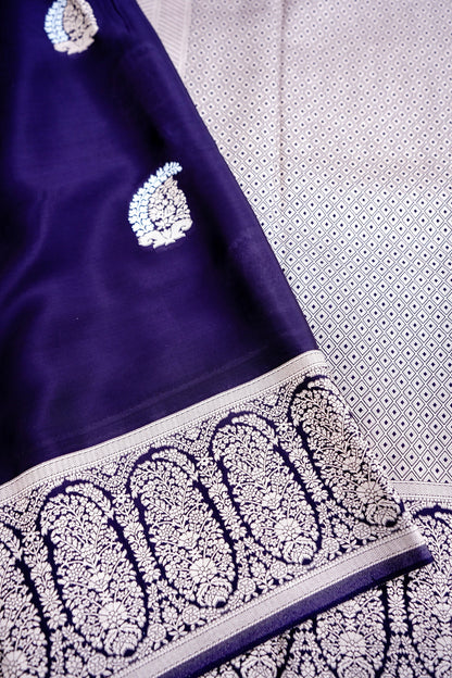 Black Sona- Rupa Buti Crepe Banarasi Saree