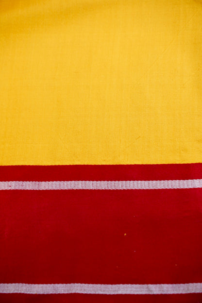 Yellow Handwoven Pure Kataan Silk Kadhua Buta Benarasi Saree