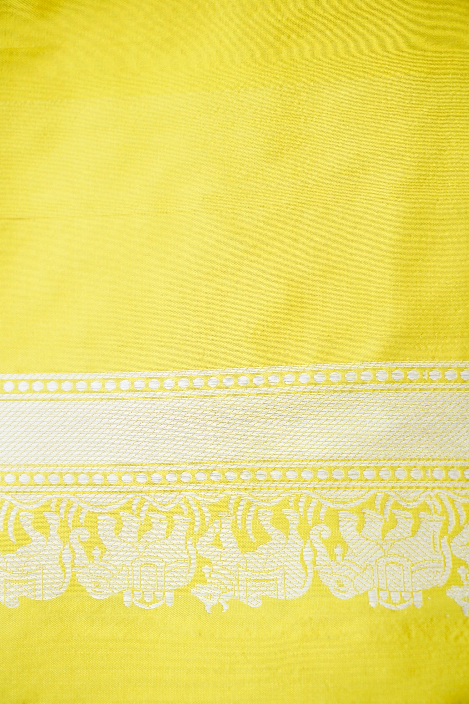 Yellow Handwoven Pure Silk Shikargah Banarasi Saree