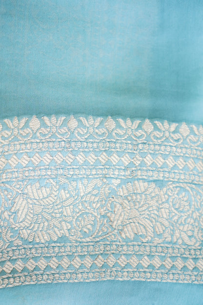 Green Banarasi Mashru Saree Sona-Rupa Shikargah