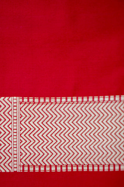 Red Handwoven Pure Silk Banarasi Saree