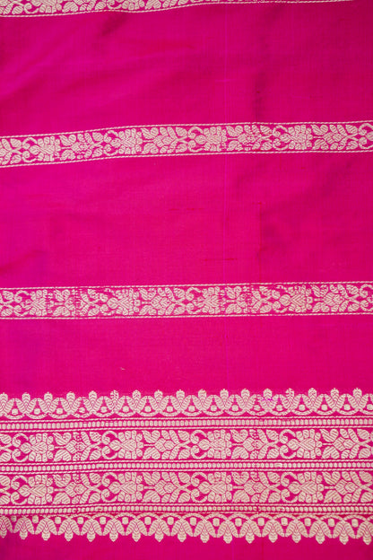 Pink Handwoven Banarasi Jangla Pure Silk Saree