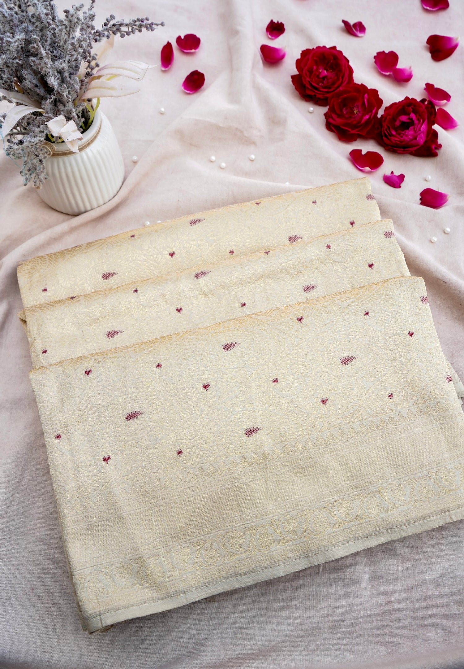 Golden Brocade Handwoven Banarasi Pure Silk Saree
