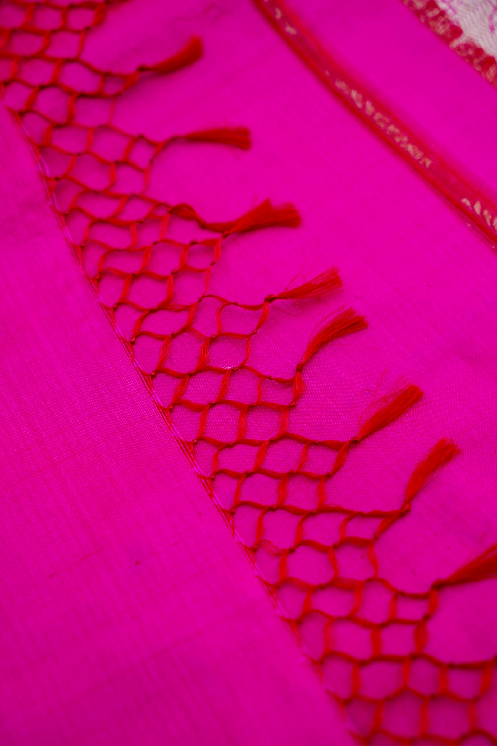 Pink Handwoven Pure Kataan Silk Kadhua Jangla Benarasi Saree