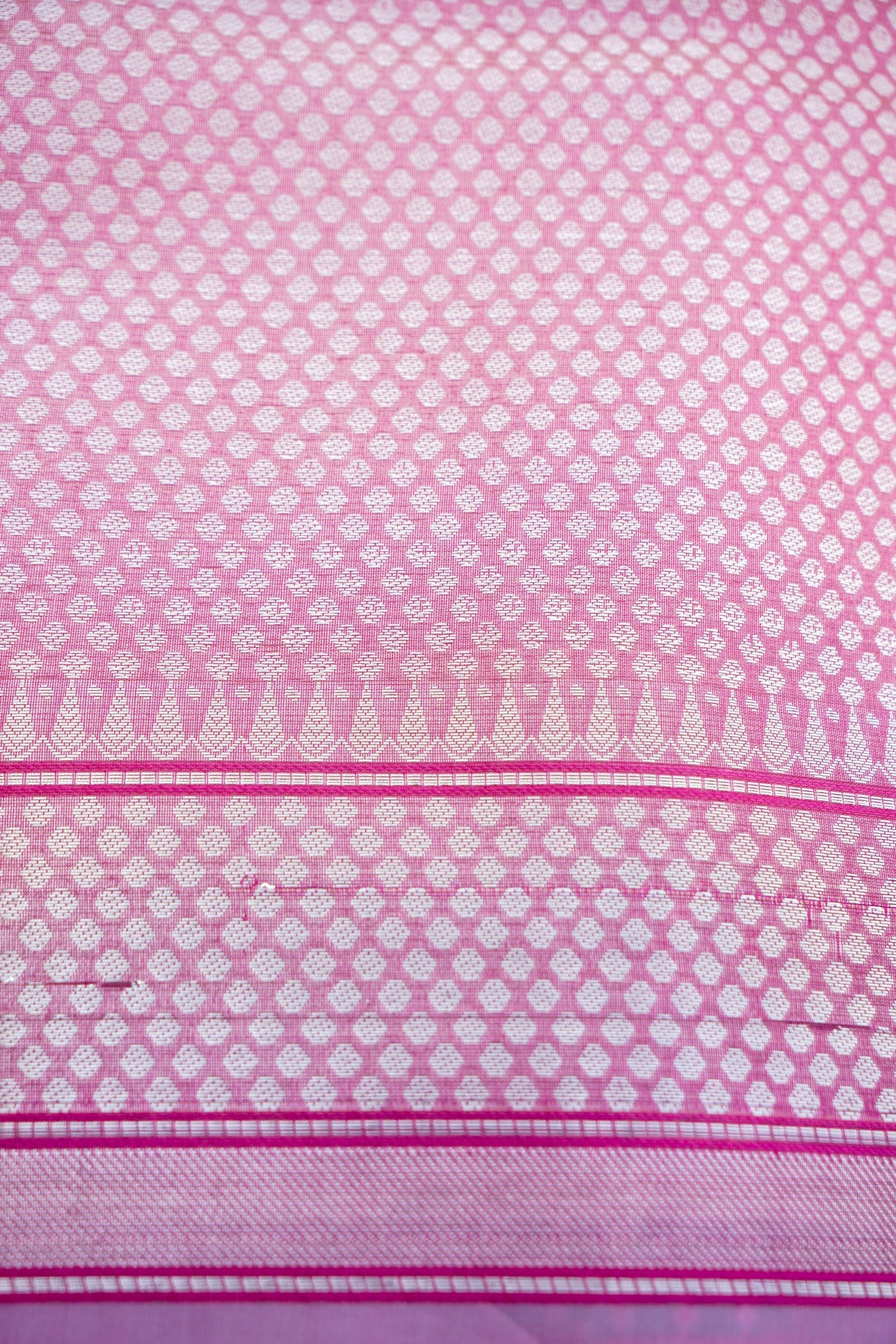 Kota Silk Lemon Yellow Buta Woven Banarasi Saree with Paithani Border