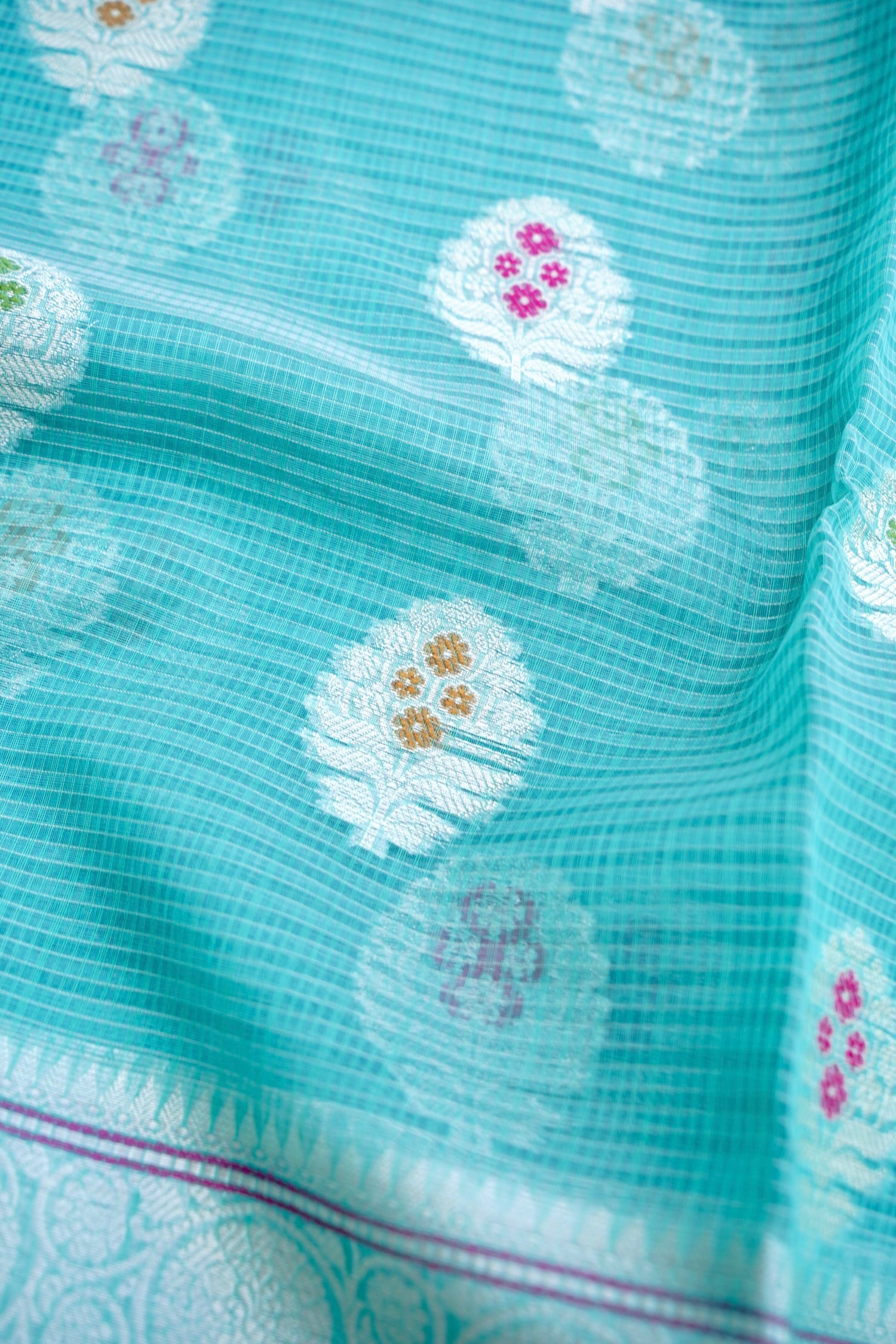 Kota Silk Green Buta Woven Banarasi Saree