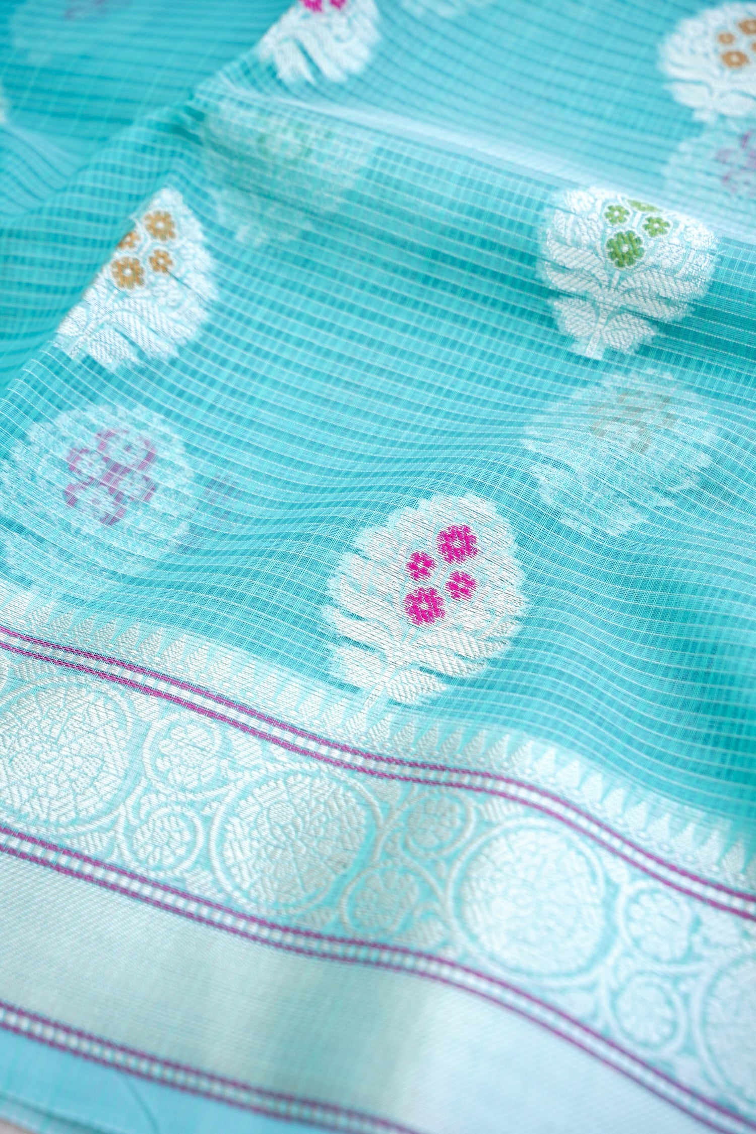 Kota Silk Green Buta Woven Banarasi Saree