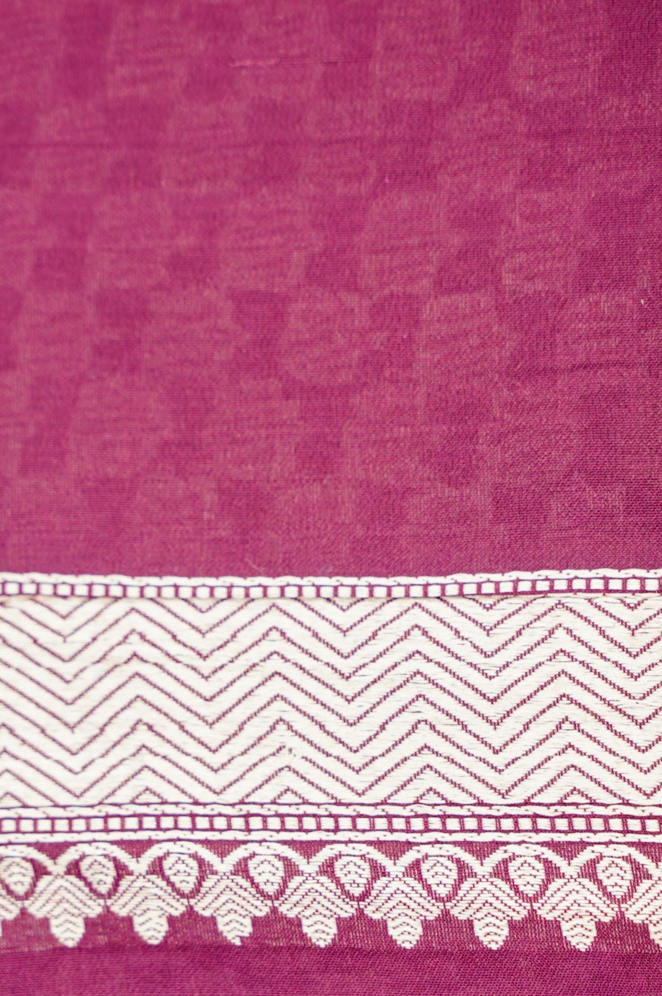 Maroon Pure Cotton Kataan Silk Jangla Handloom Banarasi Saree