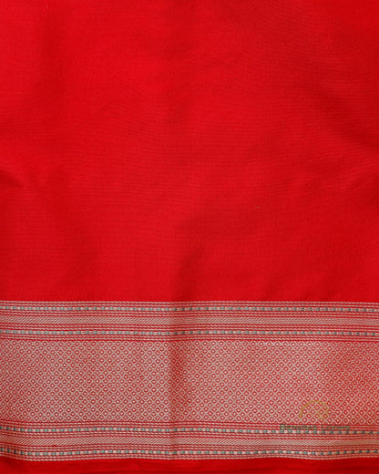 Red Handloom Kataan Silk Banarasi Silk Saree