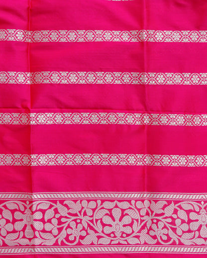 Pink Pure Kataan Silk Handloom Buti Banarasi Saree