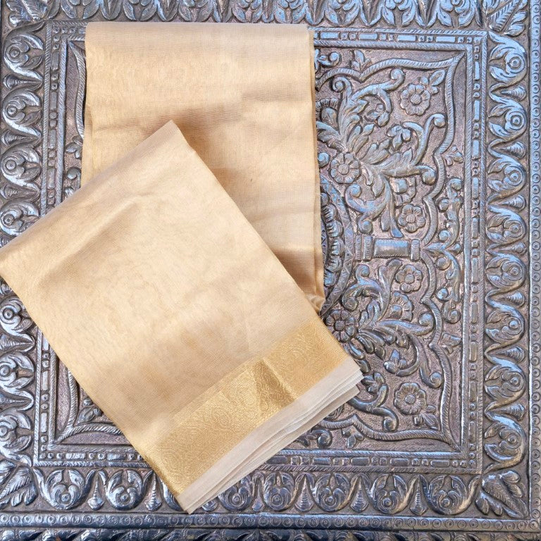 Dyeable Pure Tissue Kora Banarasi Dupatta