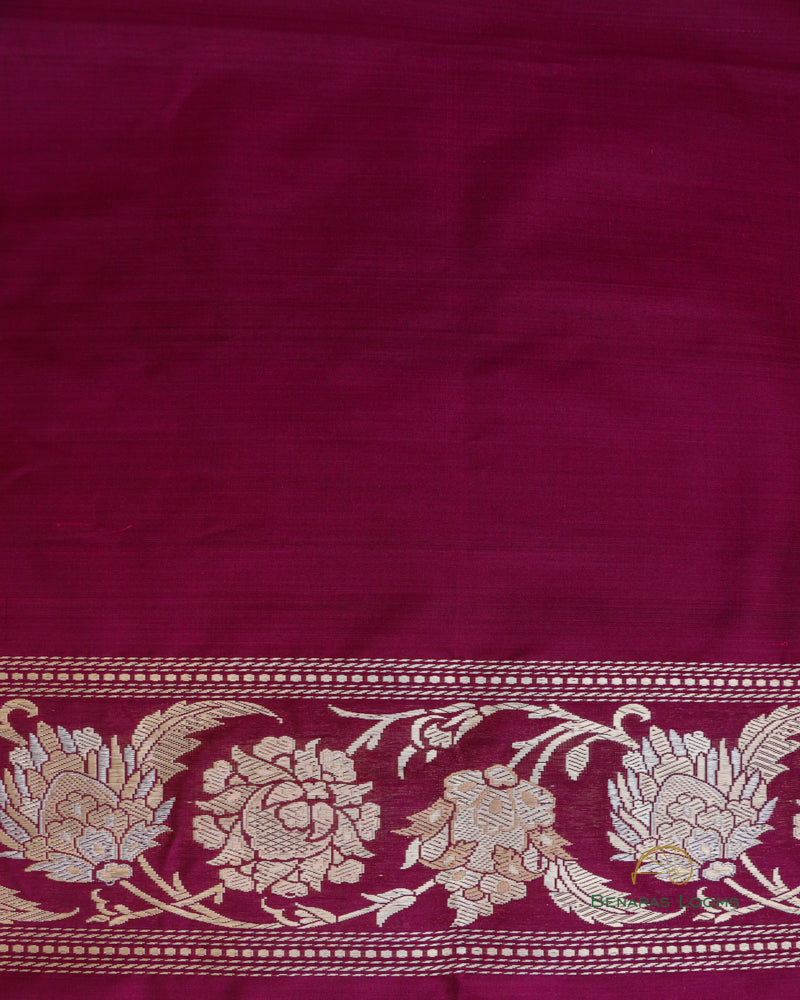 Maroon Handloom Kataan Silk Kadhua Jaal Banarasi Silk Saree