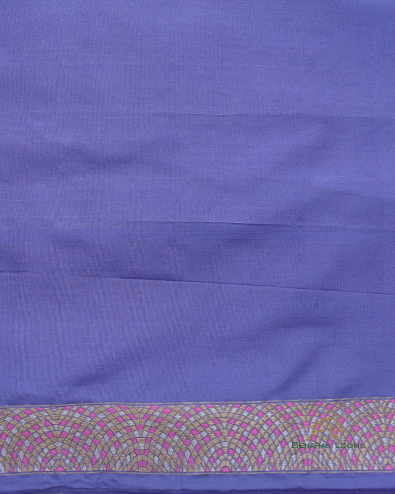 Periwinkle Handloom Kataan Kadhua Banarasi Saree