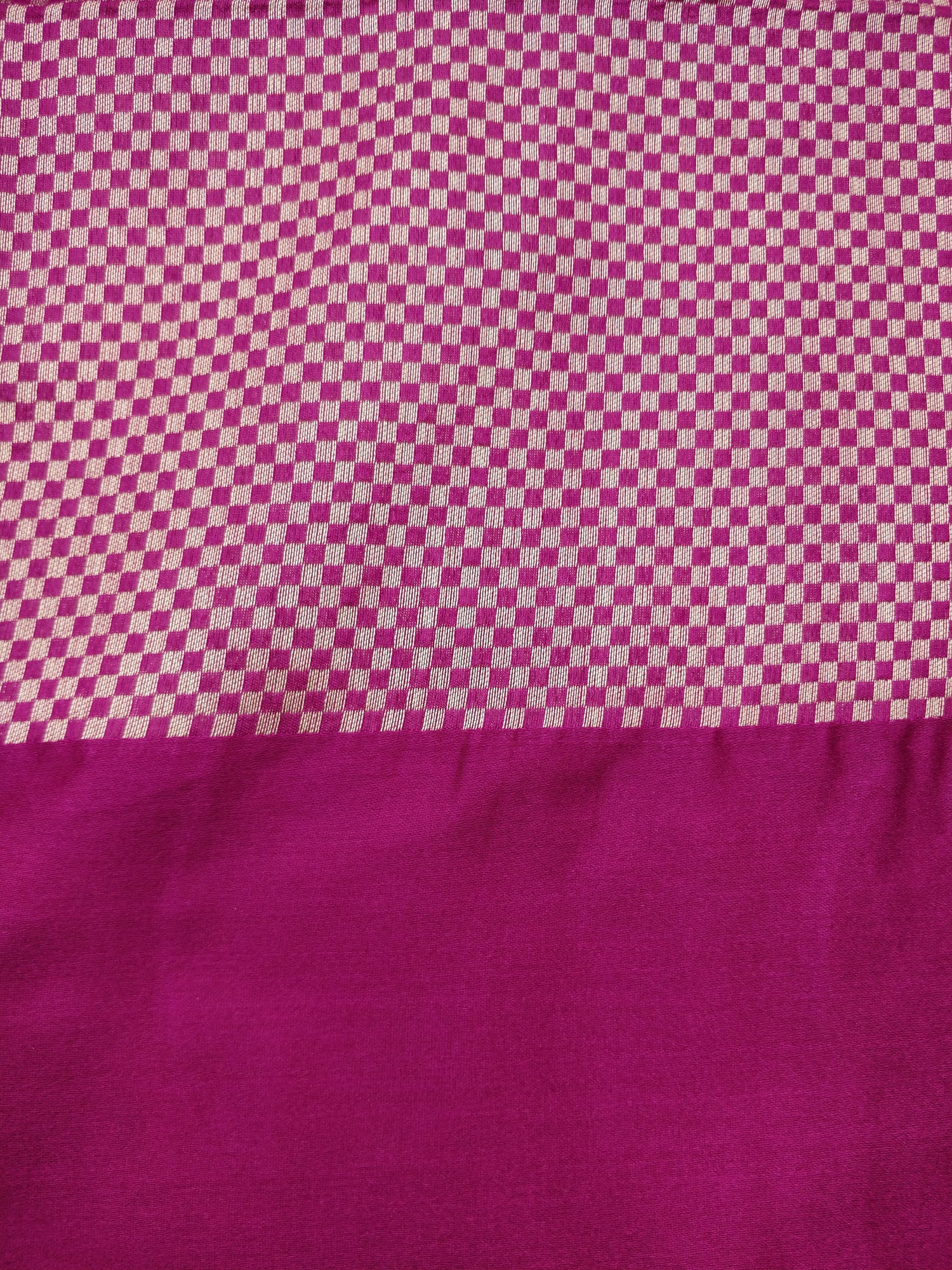 Purple Semi Kataan Pichwai Banarasi Saree With Satin Border