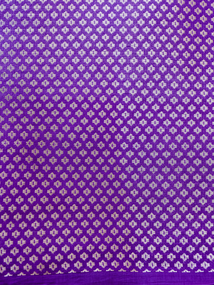 Purple Chiniya Blended Silk Banarasi Saree