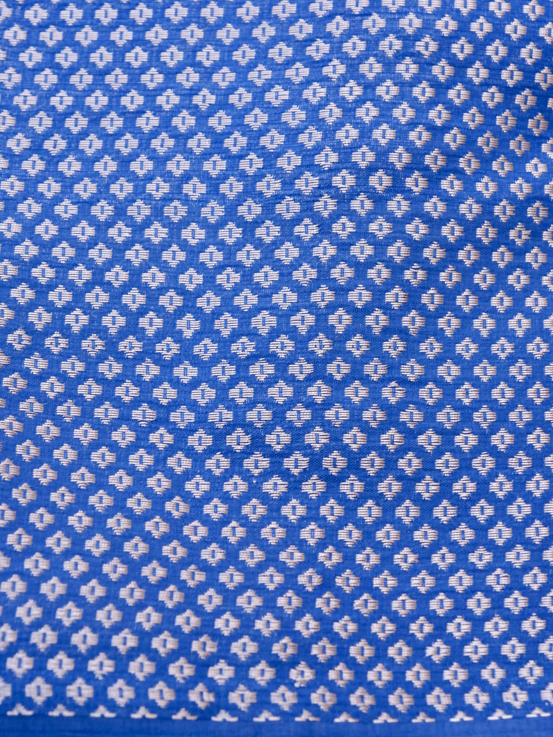 Blue Chiniya Silk Blended Banarasi Saree