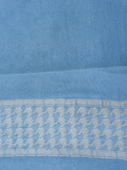 Grey Georgette Silk Banarasi Saree