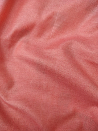 Peach Cotton Silk Buti Banarasi Unstitched Suit Set