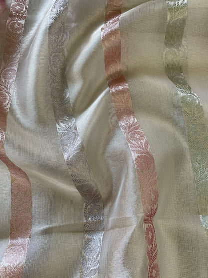 Gold Handwoven Pure Tissue Silk Banarasi Suit Set