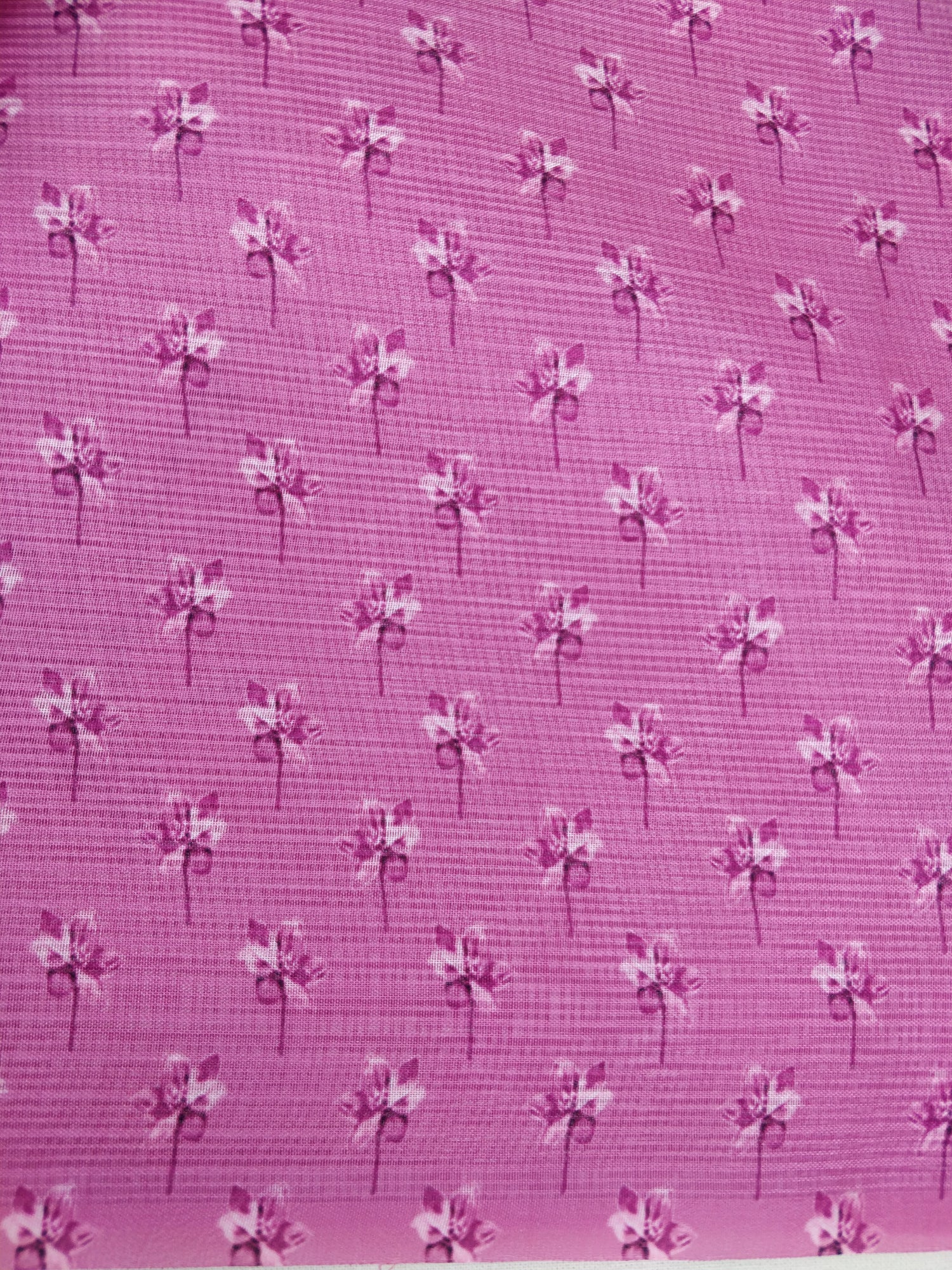 Pink Kota Floral Print With Embroidery Saree