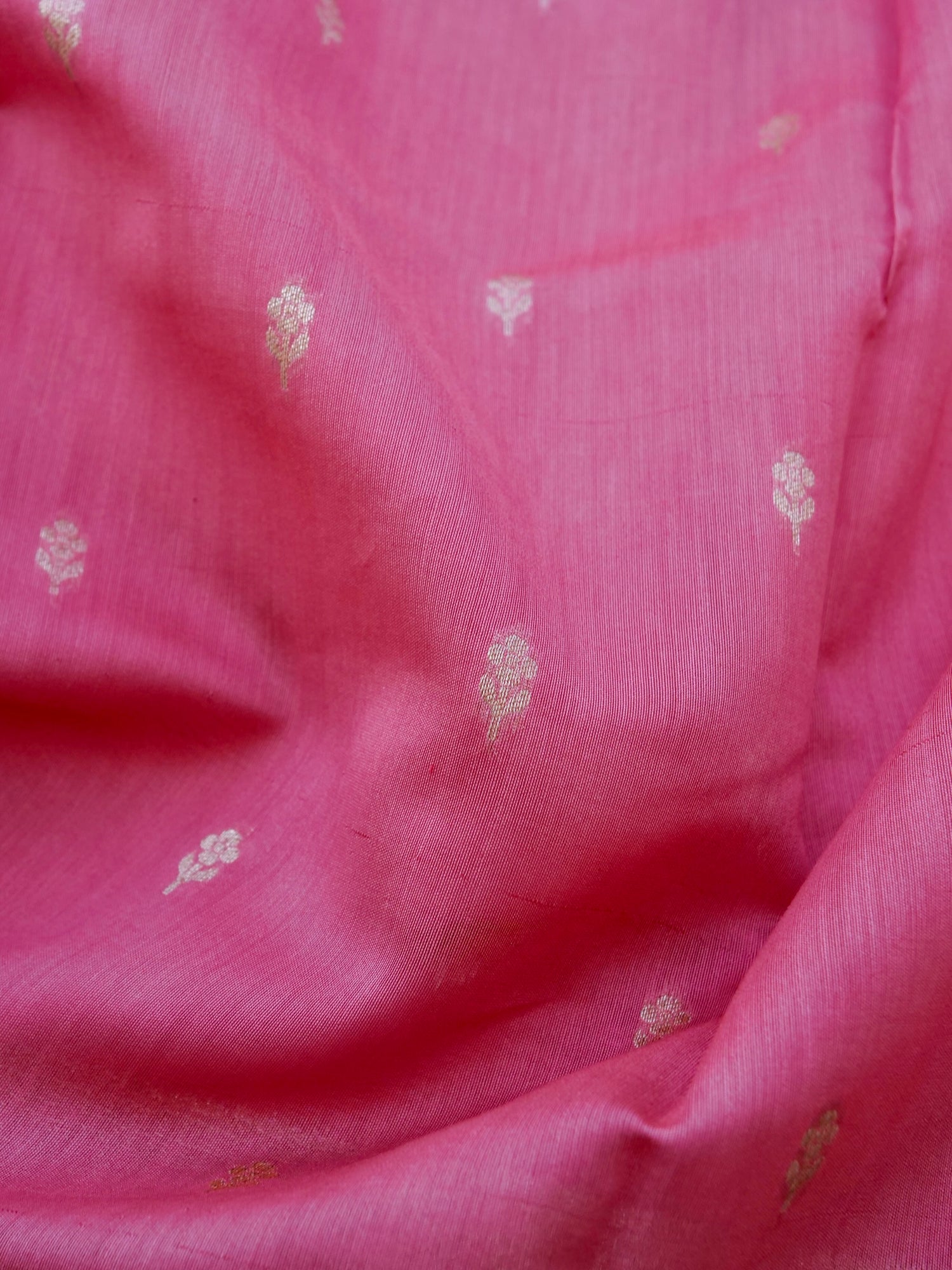 Pink Cotton Unstitched Banarsi Suit Set