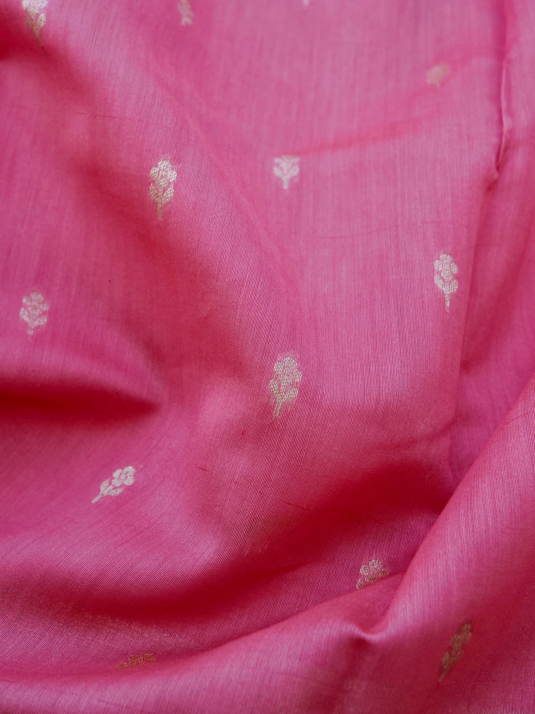 Pink Cotton Unstitched Banarsi Suit Set