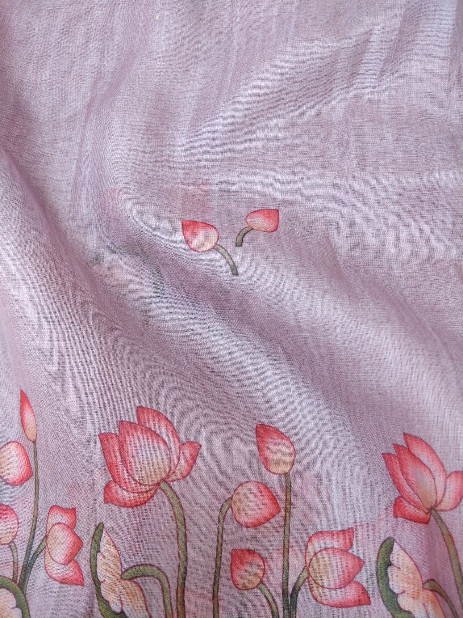 Pink Organza Silk Digital Print Pichwai Saree
