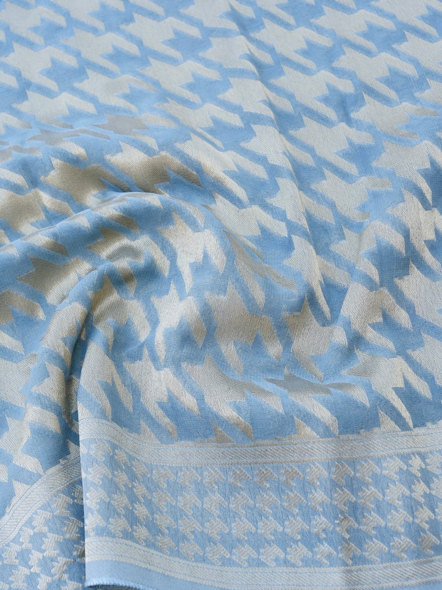 Grey Georgette Silk Banarasi Saree