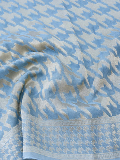 Grey Georgette Silk Banarasi Saree