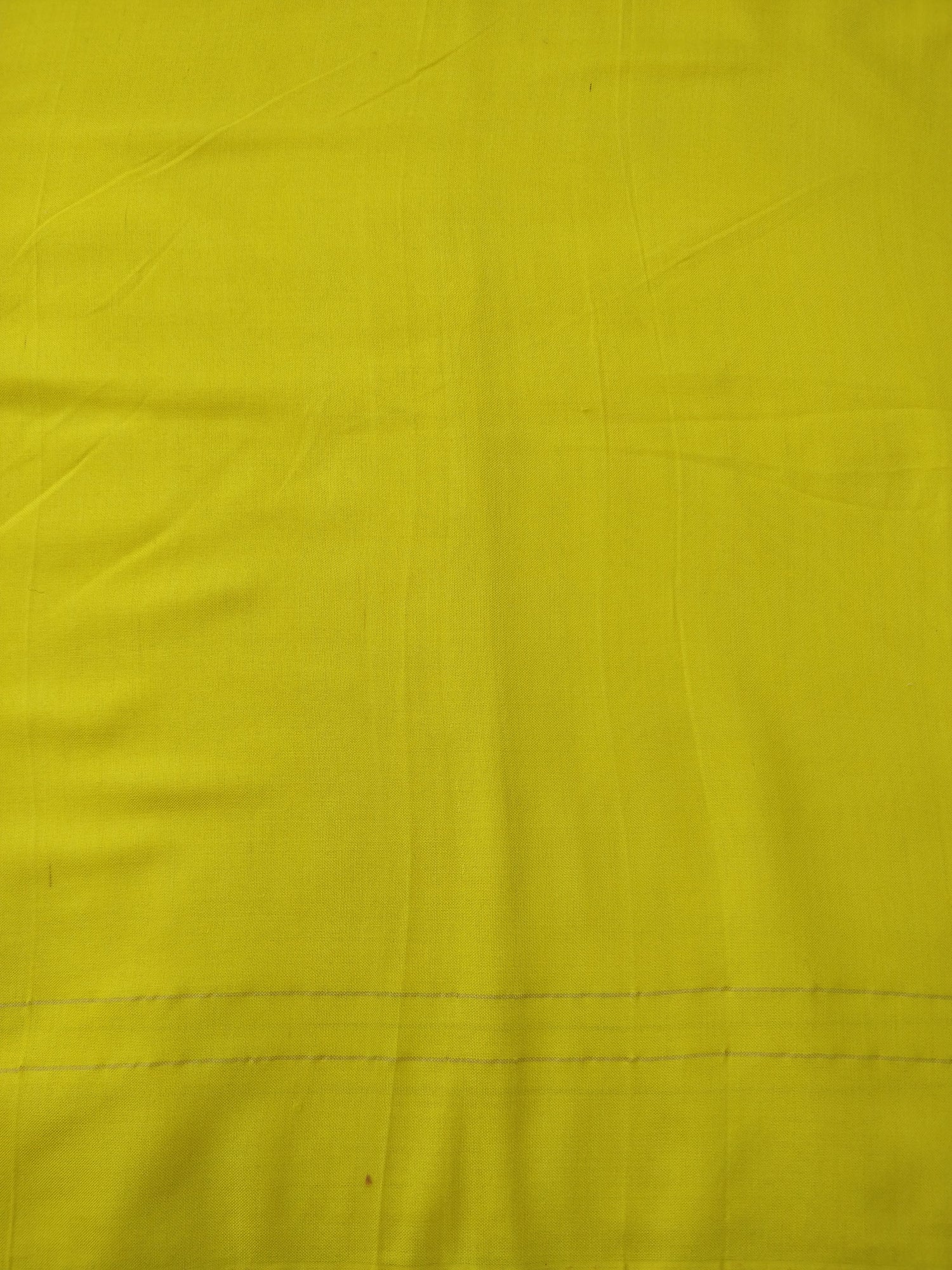 1.15 m Yellow Handwoven Pure Cotton Silk Fabric