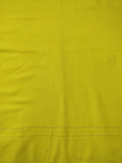 1.15 m Yellow Handwoven Pure Cotton Silk Fabric