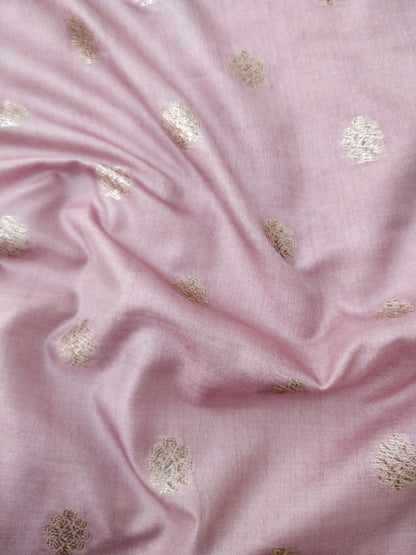Mauve Cotton Silk Unstitched Banarasi Suit Set