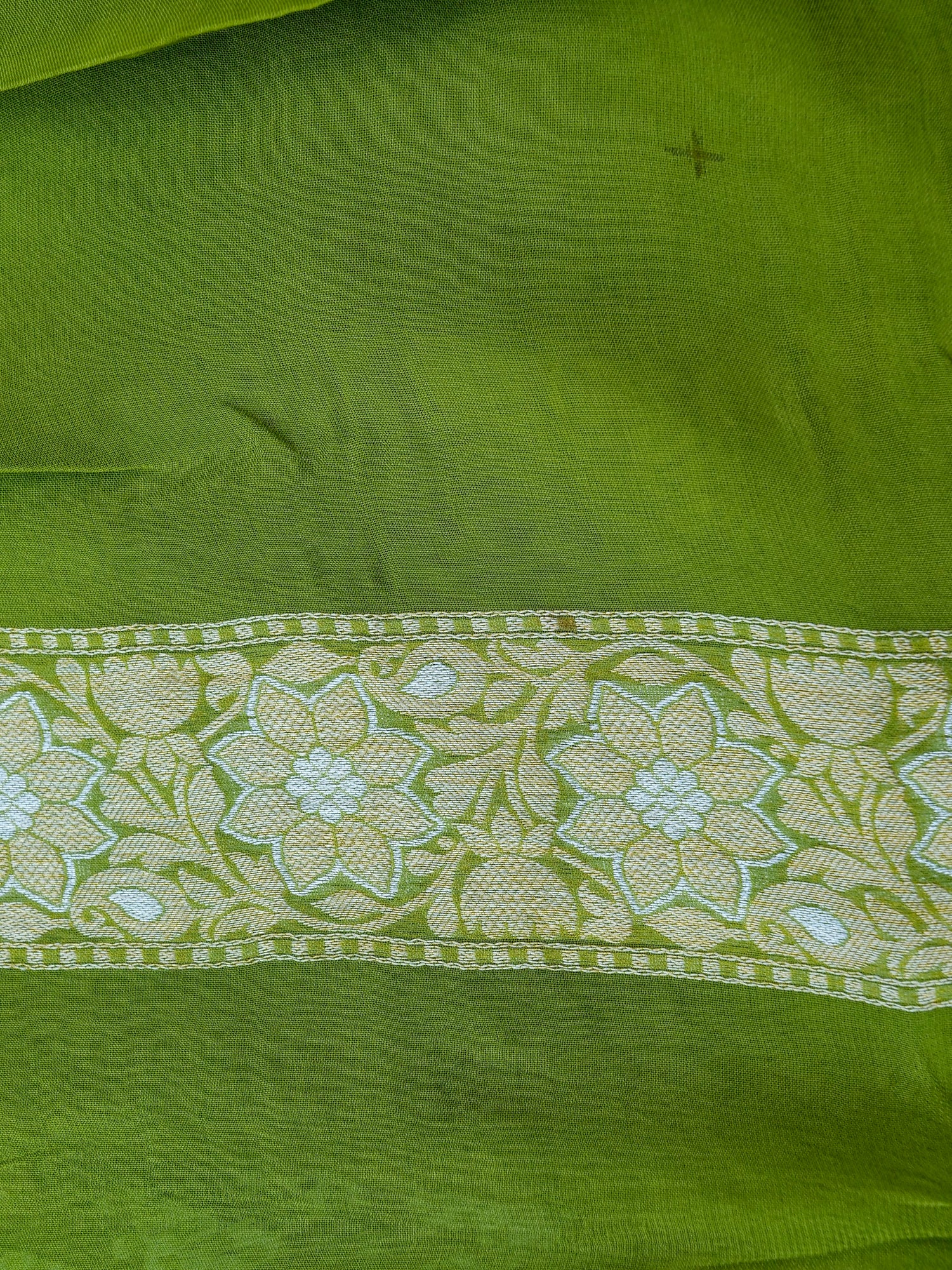 Green Bandhani Georgette Silk Banarasi Saree