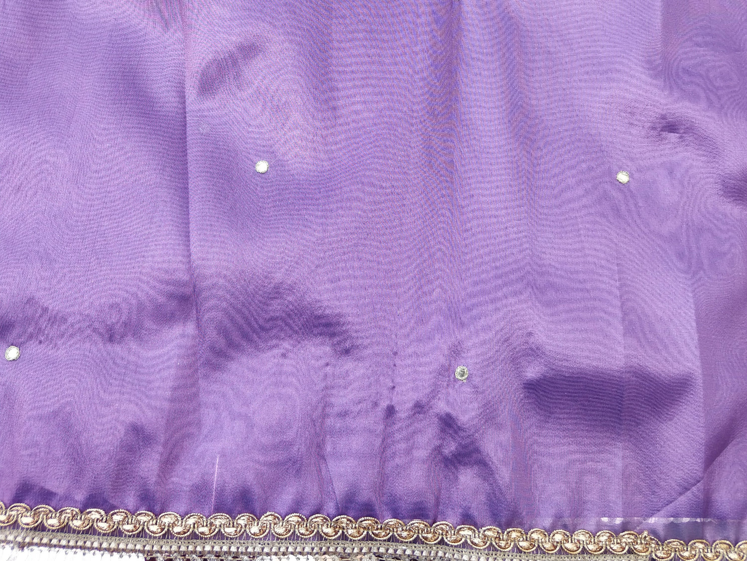 Purple Tissue Silk Saree with Embellished Border