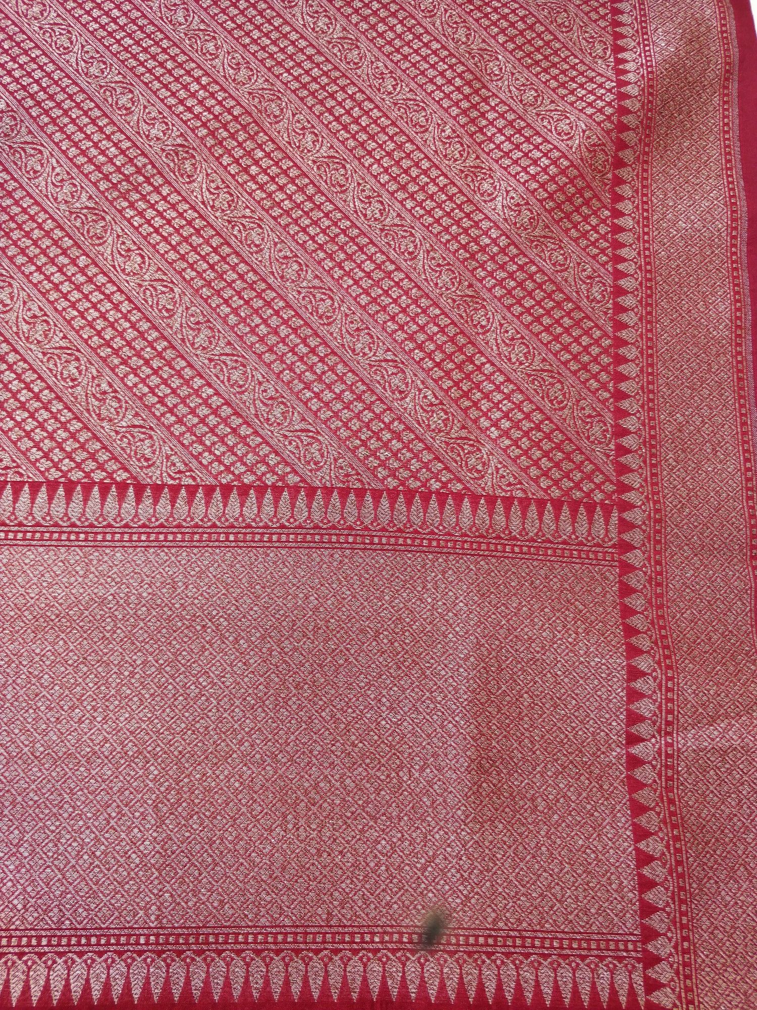 Maroon Cotton Silk Banarasi Unstitched Suit Set
