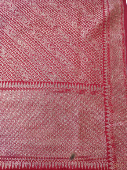 Maroon Cotton Silk Banarasi Unstitched Suit Set