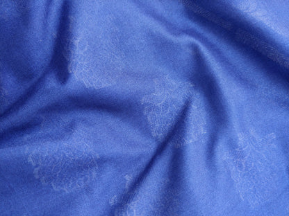 Navy Blue Cotton Silk Banarasi Unstitched Suit Set