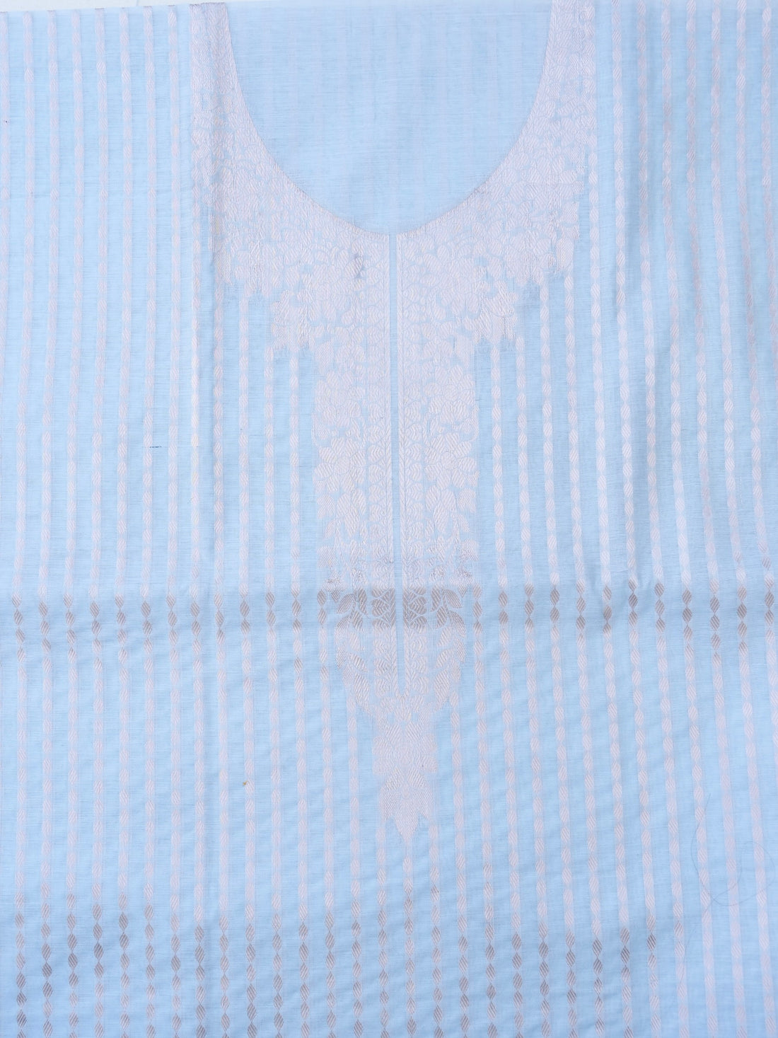 Grey Banarasi Cotton Unstitched Suit Set