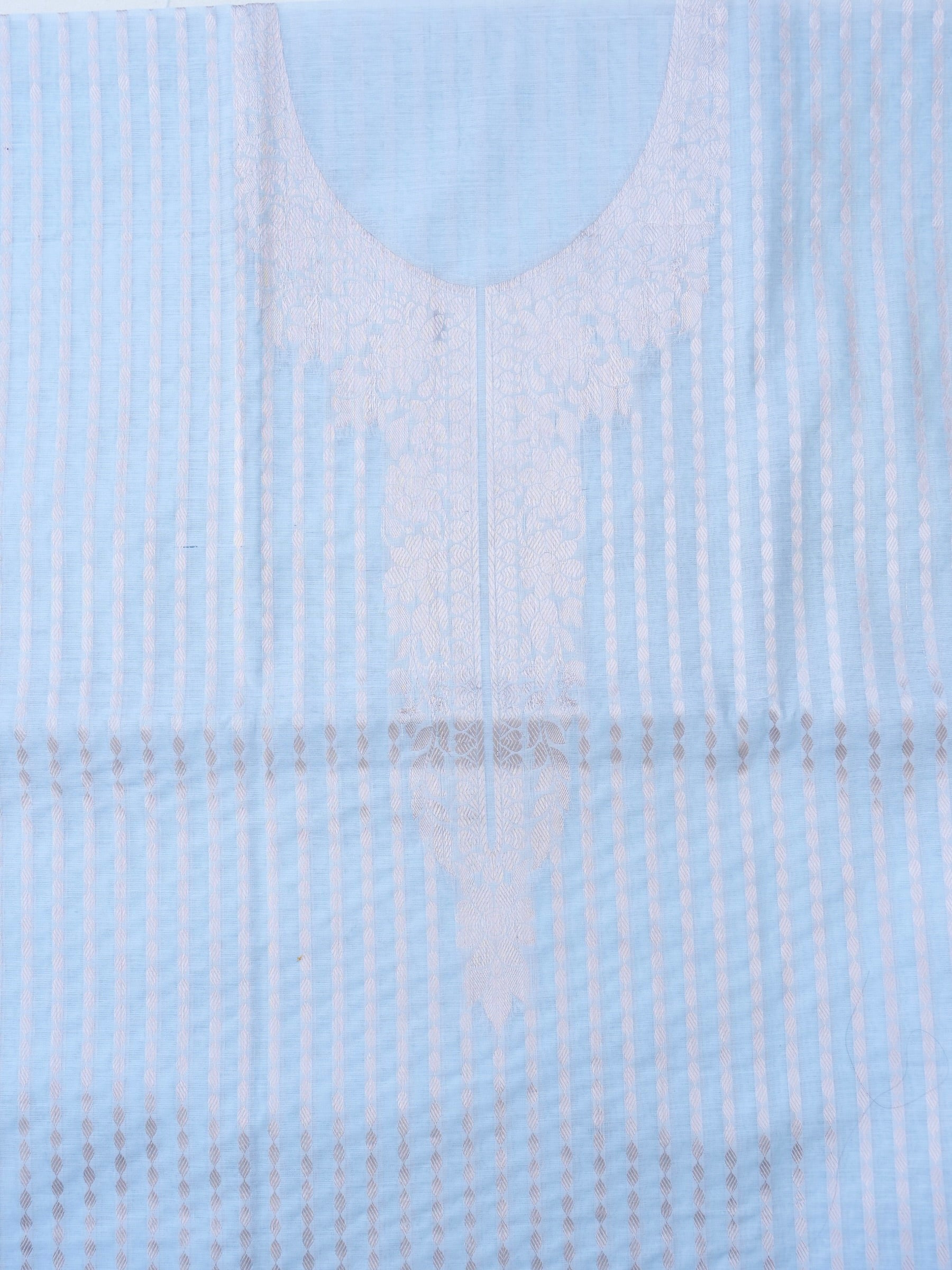 Grey Banarasi Cotton Unstitched Suit Set