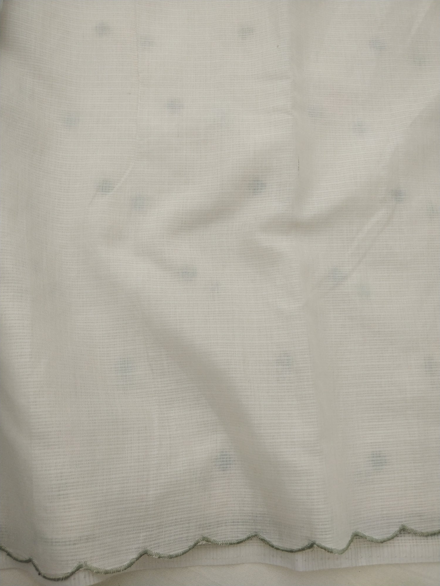Ivory Kota With Floral Applique Saree