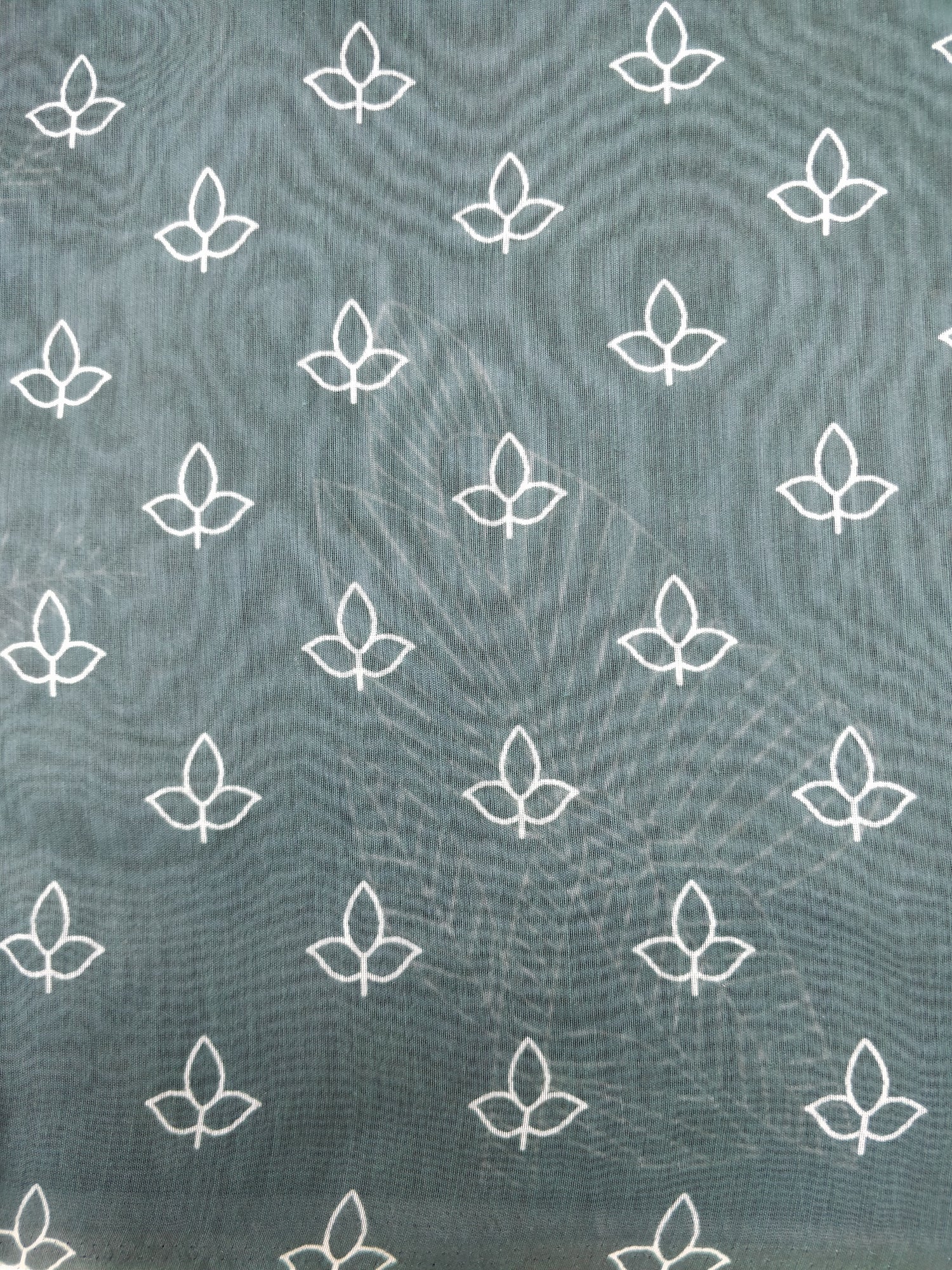 Green Mul Chanderi Silk Digital Print With Hand Embroidery Saree