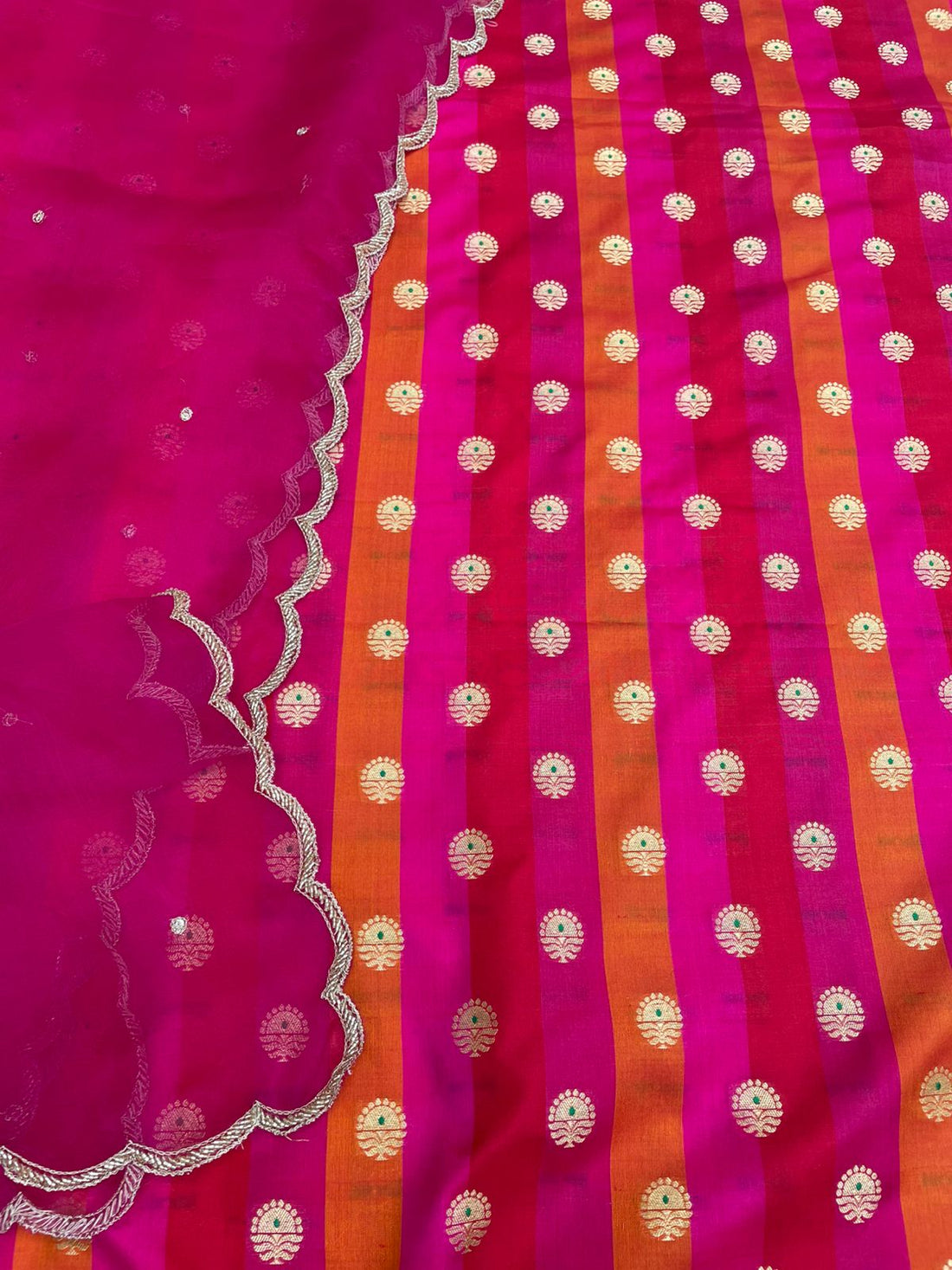 Rangkaat Handwoven Pure Kataan Silk Banarasi Suit Set