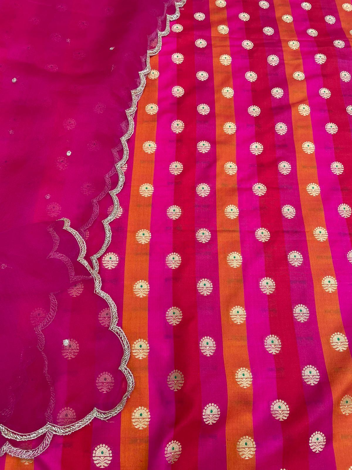 Rangkaat Handwoven Pure Kataan Silk Banarasi Suit Set